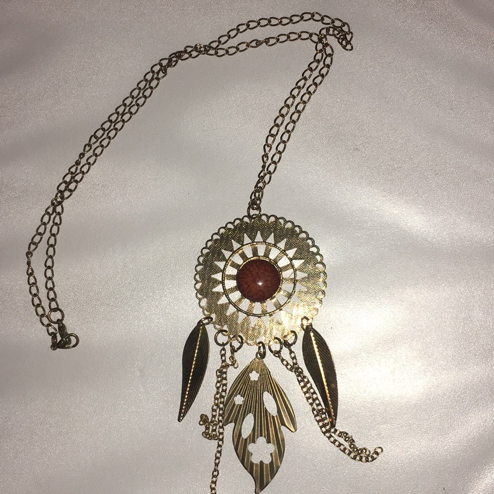 Vintage Gold and brown Necklace